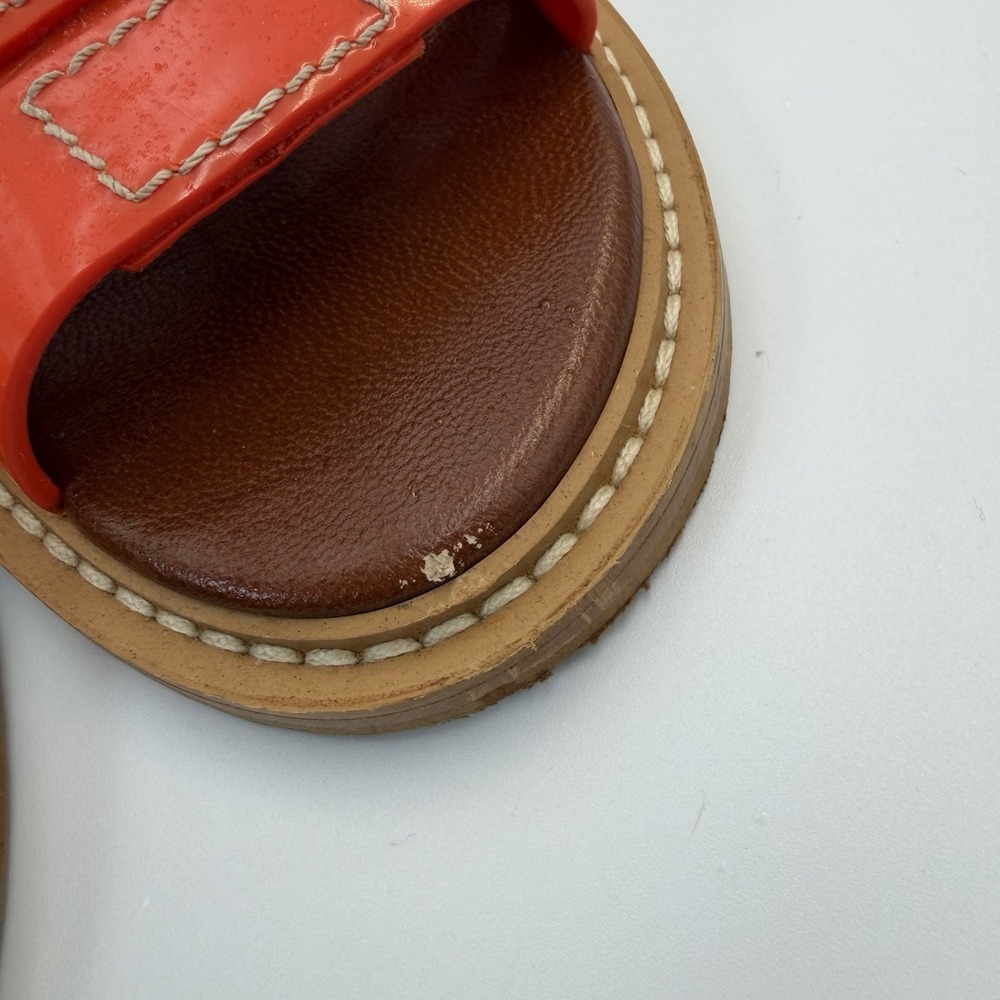 See By Chloe Fisherman Millye Orange Beige PV Rubber Sandals Size 38 (8) - Picture 9 of 12